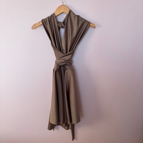 Top to Bottom Convertible Infinity Dress in Taupe Gray - Picture 4 of 9